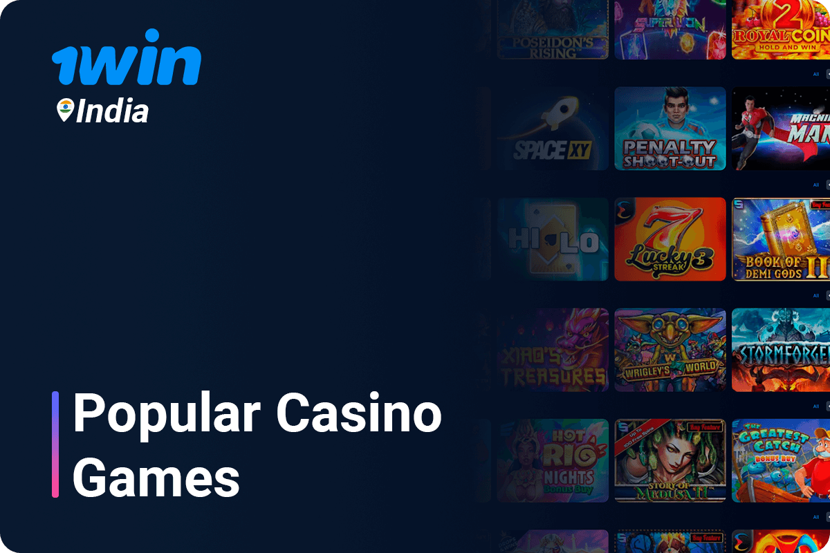 Popular Casino Games at 1Win India