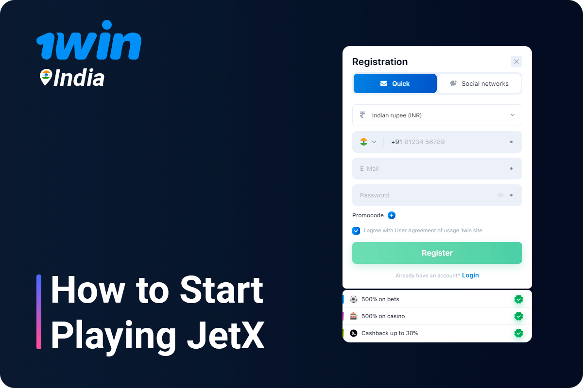 How to start playing 1Win JetX