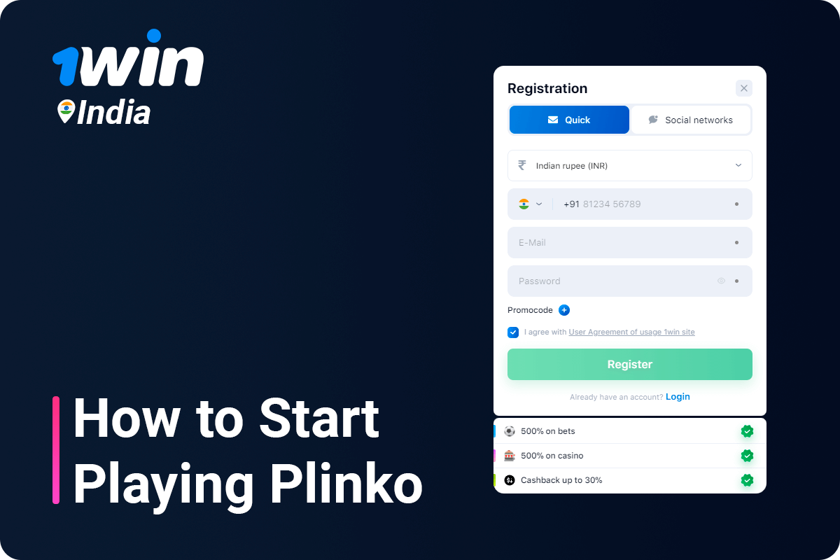 How to Start Playing Plinko at 1Win: Registration Steps