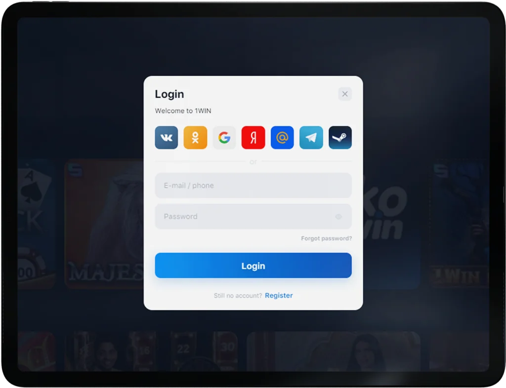 How to Withdraawl Money from 1WIn: Step 1 - Log in ti the account