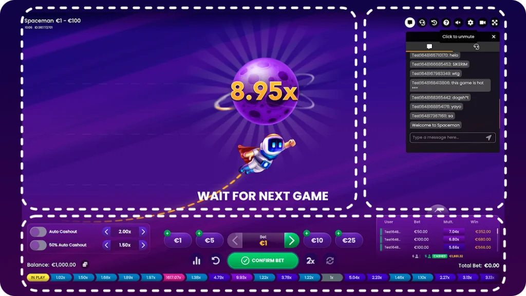 Spaceman Game Interface