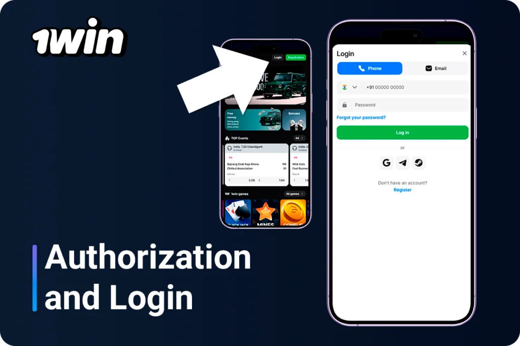 Step-by-step guide on how to log in to your 1win account in India
