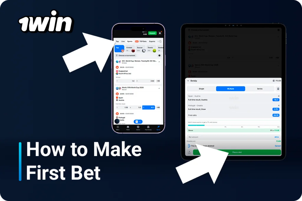 To place a bet on 1win, players from India must specify the stake amount and the odds for the selected sporting event